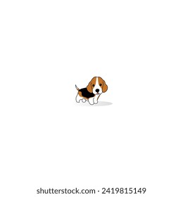 Beagle dog, dog, puppy lover pet care outline line art cartoon  logo vector .