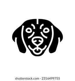 beagle dog puppy pet glyph icon vector. beagle dog puppy pet sign. isolated symbol illustration