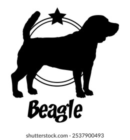 Beagle perro silueta, perro, razas de perro, logotipo, Vector, silueta, diseño de logotipo, animal, ilustración, icono, signo, diseño, negro, símbolo, mascota