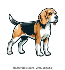 
Beagle dog vector isolated. This versatile design is ideal for prints, t-shirt, mug, sticker, poster, and many other tasks. Good for any commercial use.