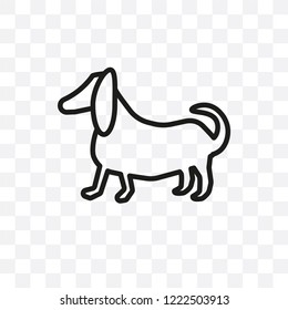 Beagle dog vector linear icon isolated on transparent background, Beagle dog transparency concept can be used for web and mobile
