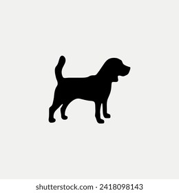 Beagle graphic silhouette vector illustration
