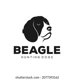 Beagle head dog logo vector illustration