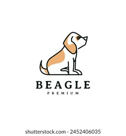 Beagle logo design with monoline