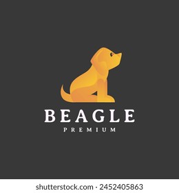 Beagle logo design with overlapping color