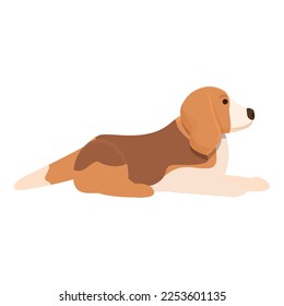 Beagle pose icon cartoon vector. Dog puppy. Cute canine