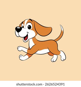 Beagle Puppy Dog Running Playing Clipart Vector Art, Icons, and Graphics for Free Download