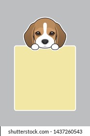 beagle puppy isolated. dog vector illustration