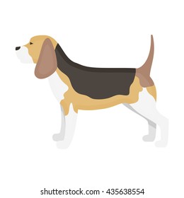 Beagle vector illustration icon in cartoon design