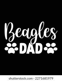 Beagles dad SVG Design vector svg