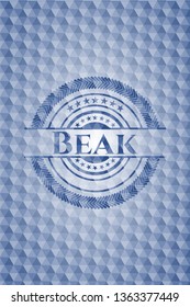 Beak blue polygonal emblem.