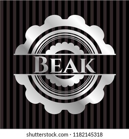 Beak silver shiny badge