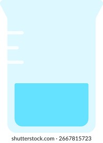 Becher mit blauer Flüssigkeit für wissenschaftliche Experimente