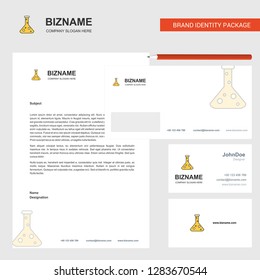 Beaker Business Letterhead, Envelope and visiting Card Design vector template