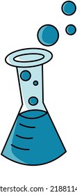 beaker. chemistry lesson. vector illustration