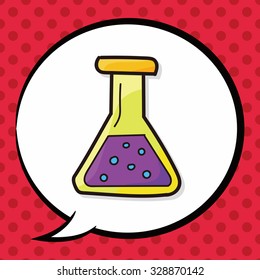 beaker color doodle, speech bubble