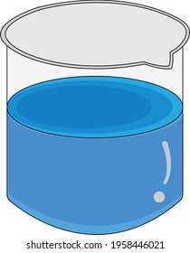 Un vaso de agua de color sobre el fondo blanco.