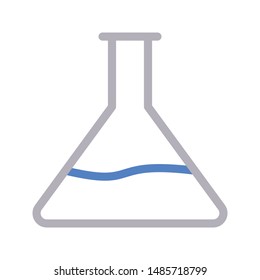 beaker colour line vector icon
