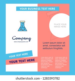 Beaker  Company Brochure Template. Vector Busienss Template