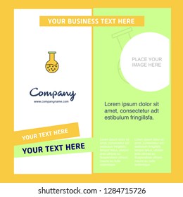 Beaker Company Brochure Template. Vector Busienss Template