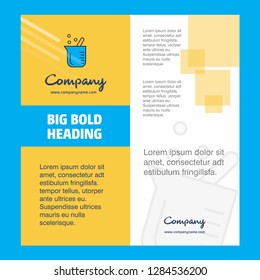 Beaker  Company Brochure Title Page Design. Company profile, annual report, presentations, leaflet Vector Background