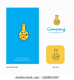 Beaker  Company Logo App Icon and Splash Page Design. Creative Business App Design Elements