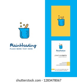 Beaker  Creative Logo and business card. vertical Design Vector
