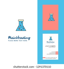 Beaker  Creative Logo and business card. vertical Design Vector