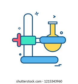 Beaker experiment flask icon vector design