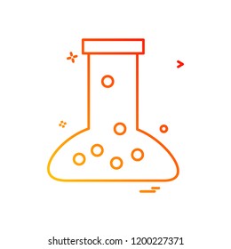 beaker flask icon design vector