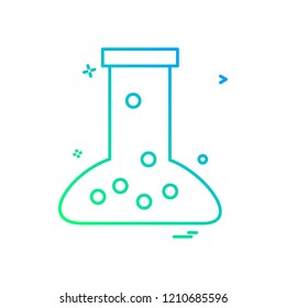 beaker flask icon design vector