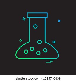 beaker flask icon design vector