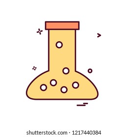 beaker flask icon design vector
