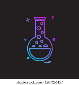 beaker flask lab icon vector design