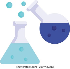 beaker and flask Mixing Concept vector color icon design, Biochemistry symbol, Biotechnology and Biochemical Sign, Science and engineering stock illustration