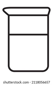 beaker flask on white background