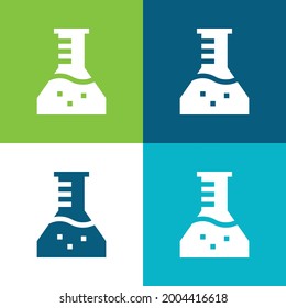 Beaker Flat four color minimal icon set