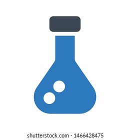 beaker glyph colour vector icon