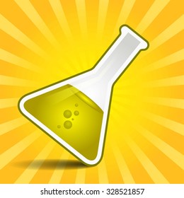 beaker with golden portion 