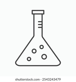 Beaker icon in black outlined and solid.