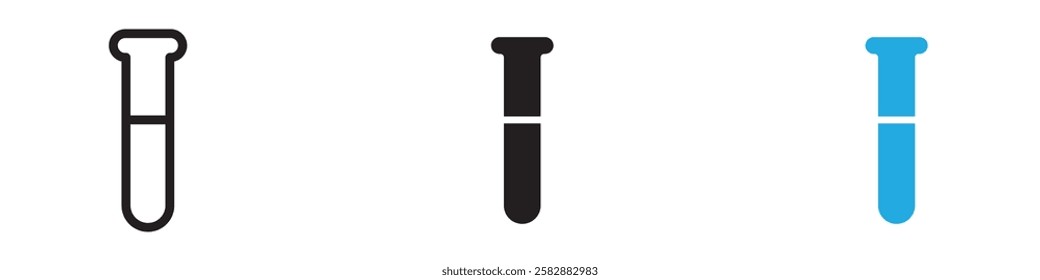 Beaker icon black white vector outline