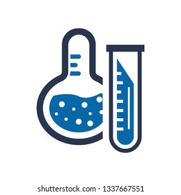 Beaker Icon, Clinical Analysis Icon, Science Test Tube Icon, laboratory icon vector on white background