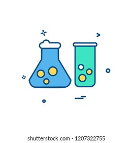 Beaker icon design vector