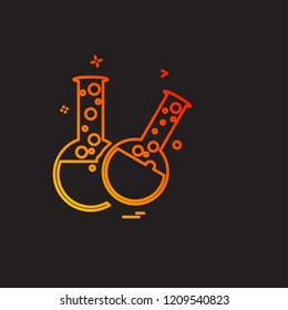 Beaker icon design vector 