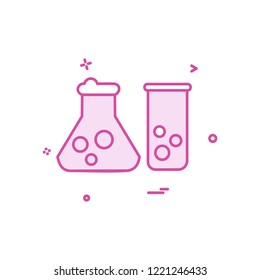 Beaker icon design vector