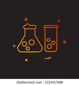 Beaker icon design vector