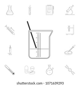 beaker icon. Detailed set of Science and lab illustrations. Premium quality graphic design icon. One of the collection icons for websites, web design, mobile app on white background