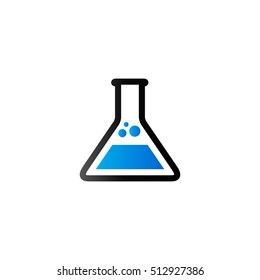 Beaker icon in duo tone color. Labs research biology chemical