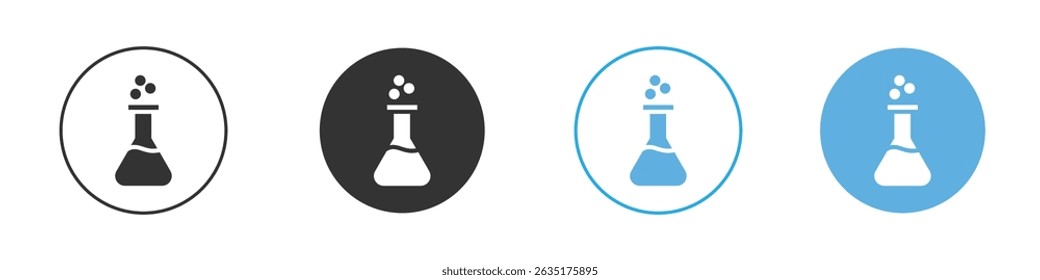 Beaker icon Editable flat style, illustration icons
