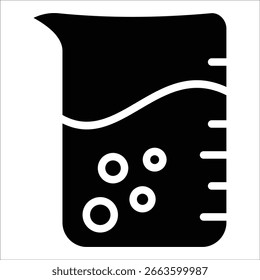 Elemento del icono del vaso de precipitados para el diseño